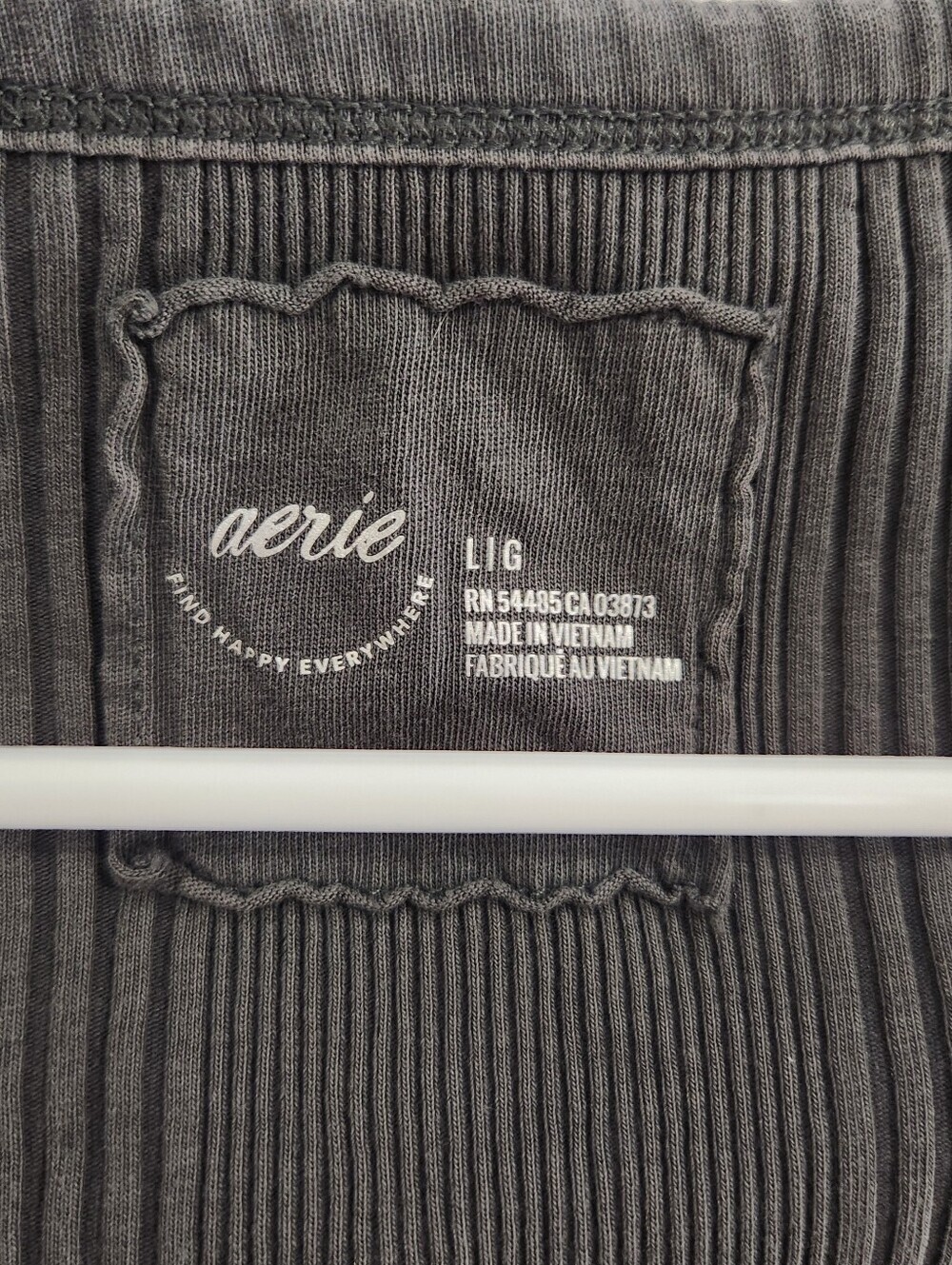 Aerie tank tops set of 2 Large minimalist basic staple stretch black Gray - Picture 9 of 11